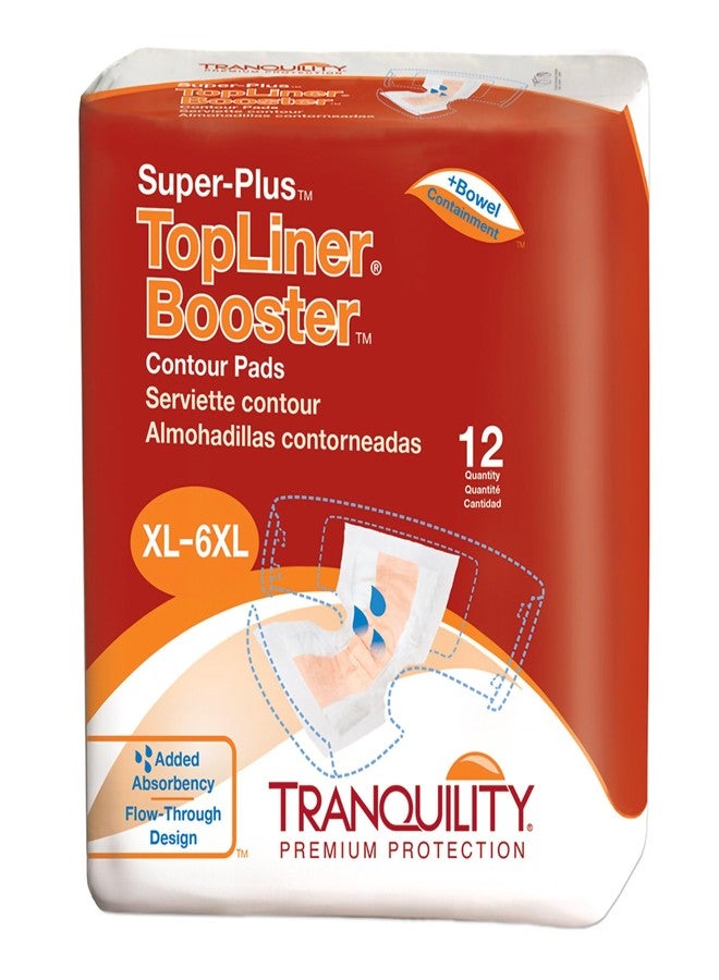 Tranquility TopLiner Disposable Absorbent Booster Contour Pads for Bowel Incontinence - Super-Plus (32" x 14") - 12 ct - Image 1